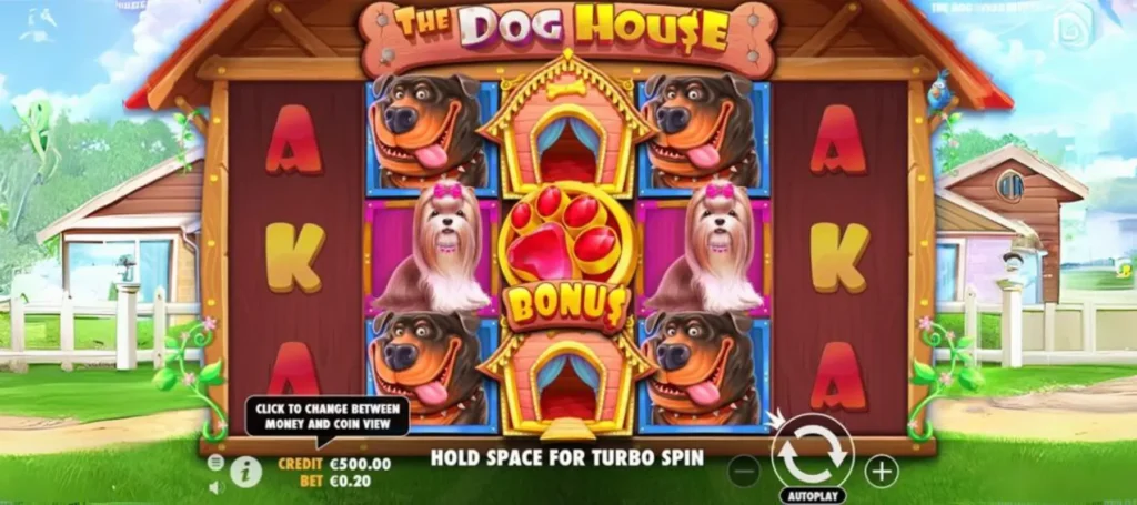 The Dog House slot interface