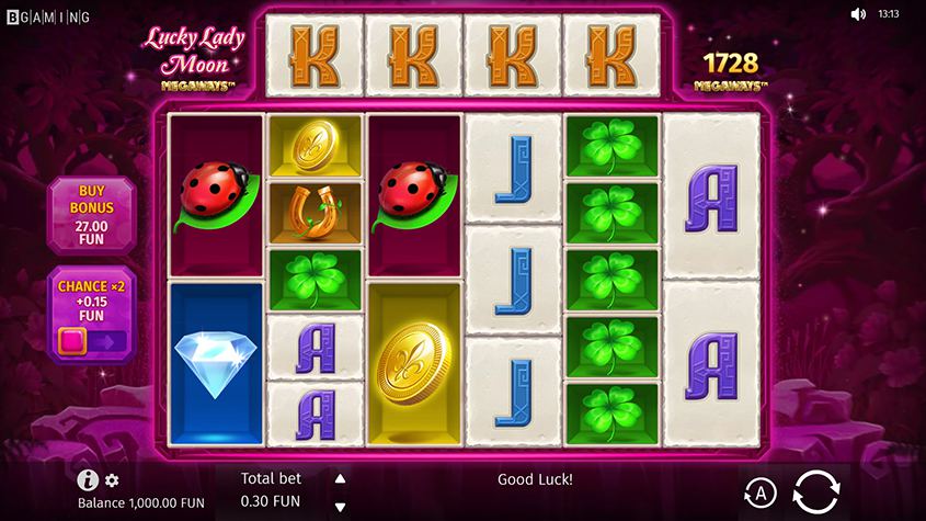 Lucky Lady Moon Megaways slot interface
