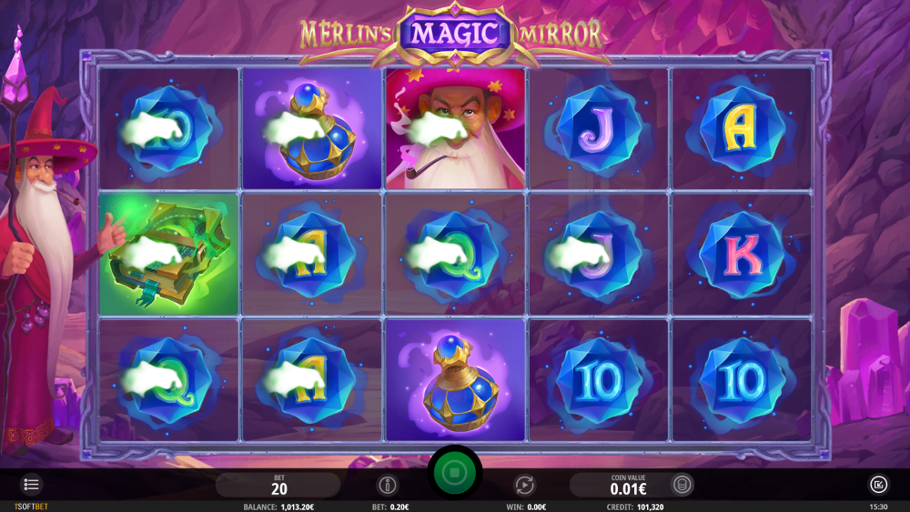 Merlin’s Magic Mirror Megaways slot interface
